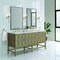 James Martin Vanities Emmeline 72in Double Vanity, Pebble Oak w/ 3 CM Eternal Jasmine Pearl Top D100-V72-PBO-3EJP - alternate 4
